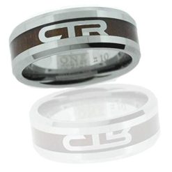 J185  "Duo"Titanium Ion Wood and steel CTR inlay Size