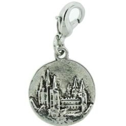 H2  Salt Lake Temple Charm Antique Silver   Round