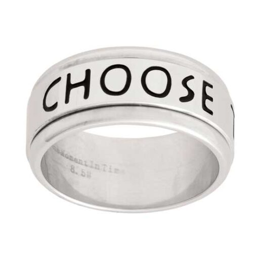 J47W "CHOOSE THE RIGHT" Spinner Ring Wide