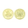 M11 1860 $5.00 Mormon Gold Coin 24Kt Plate Replica 7/8" dia.